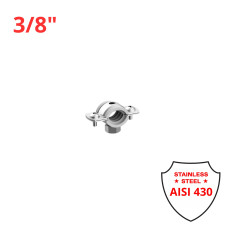 Трубний нержавіючий хомут 3/8" (15-19 мм) М8