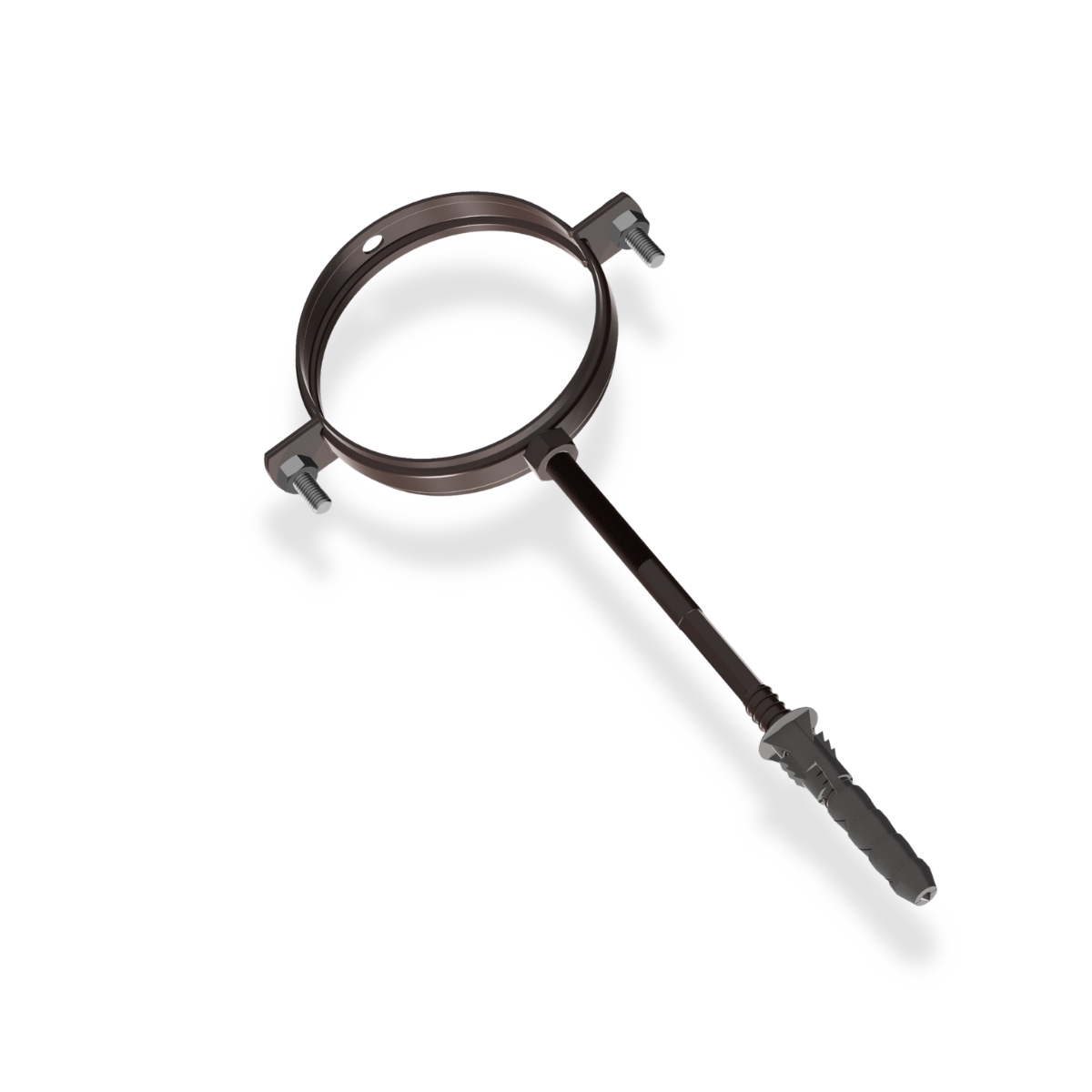 Хомут для кріплення труб d80-L160, RAL8017