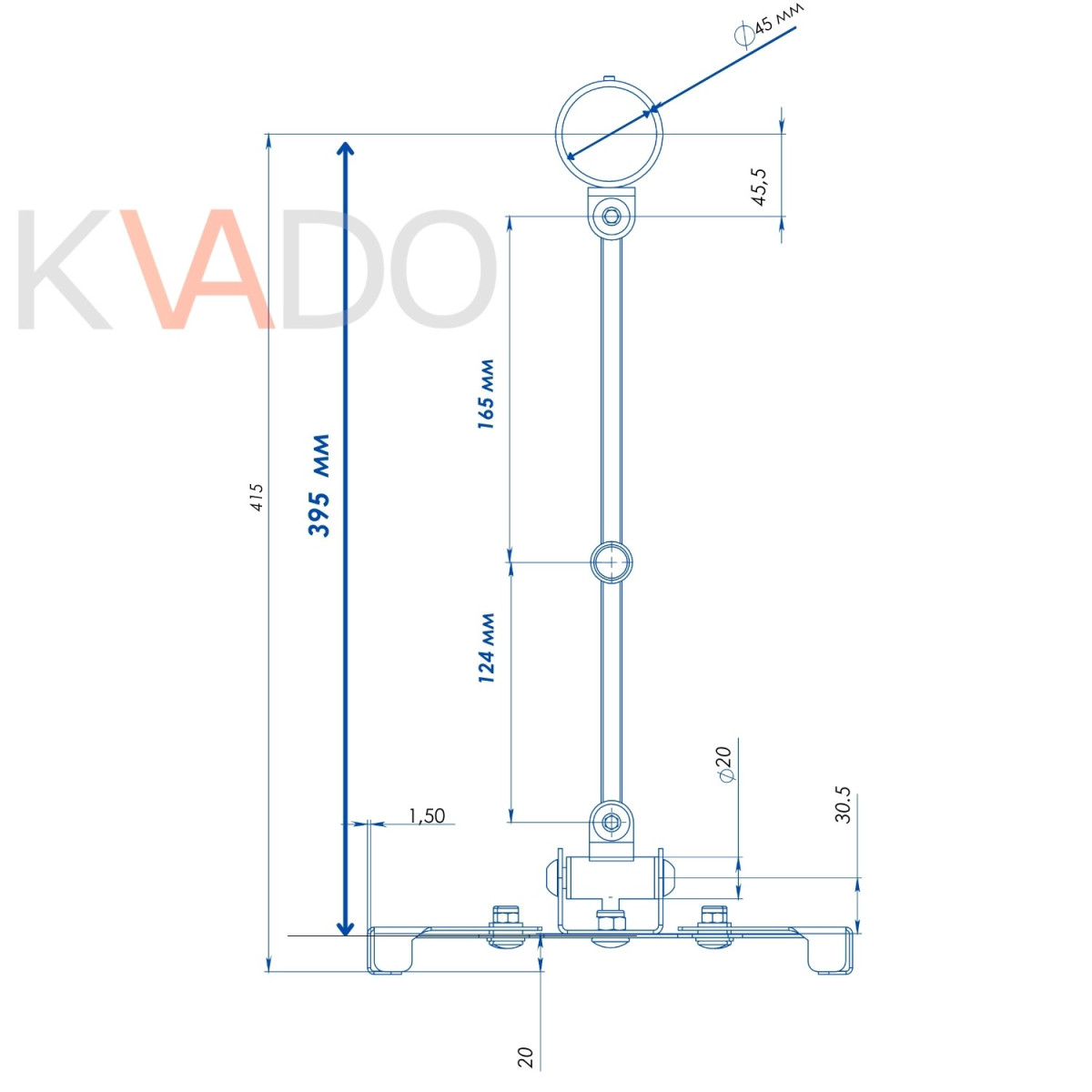 Антивандальный держатель планшета для кассовой стойки