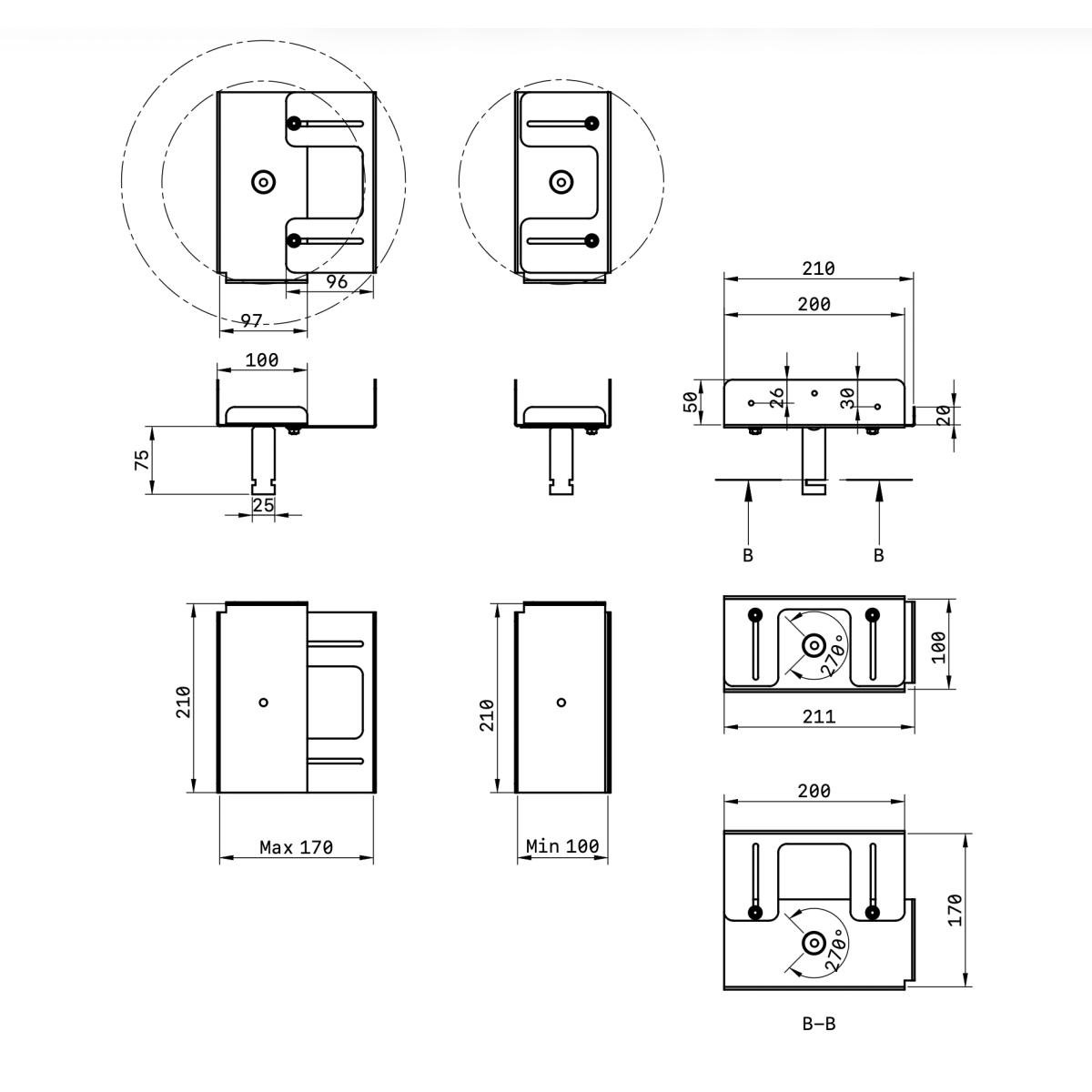 Тримач для принтера чеків/фіскального реєстратора з поворотним штоком