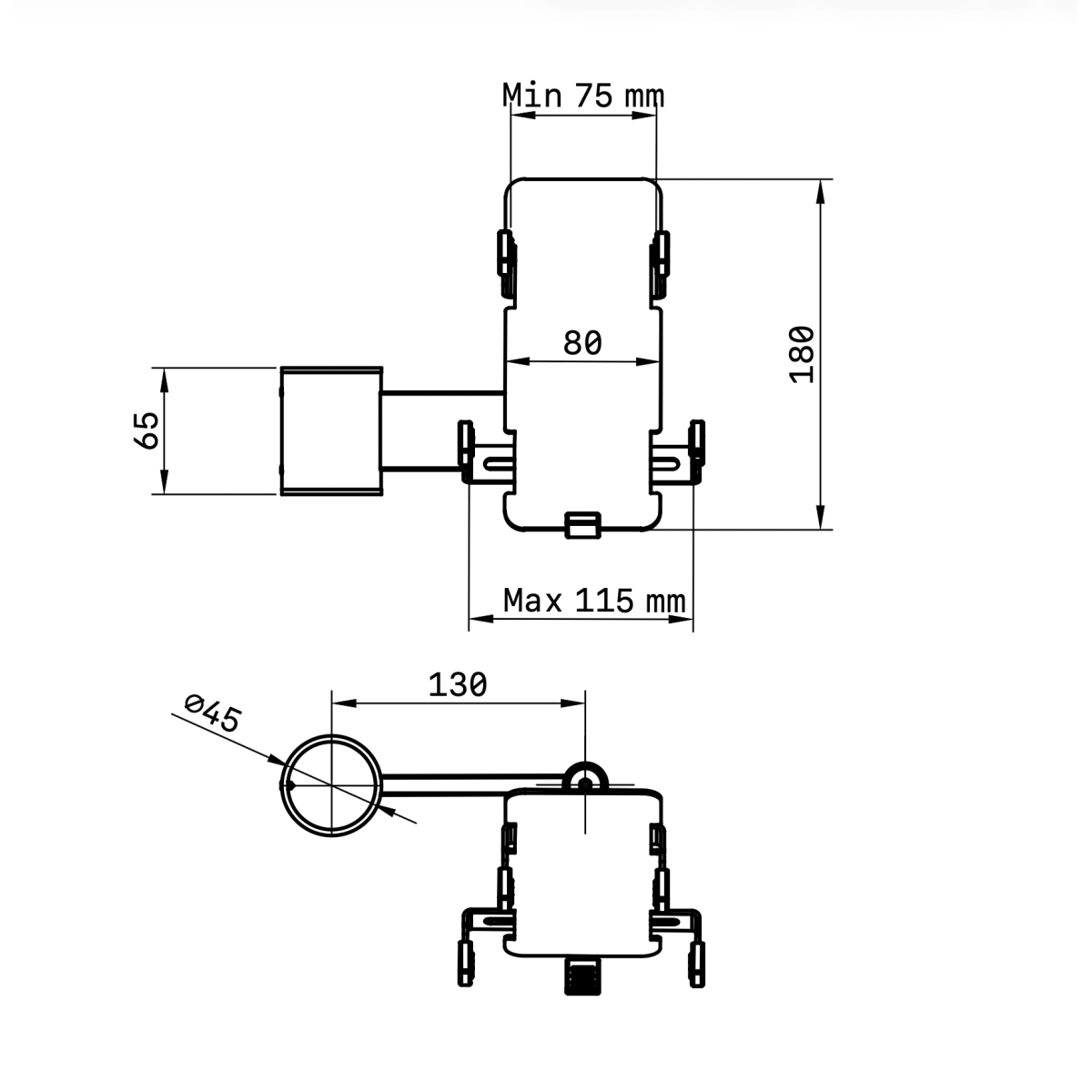 Тримач банківського терміналу на консолі KV-T04-130