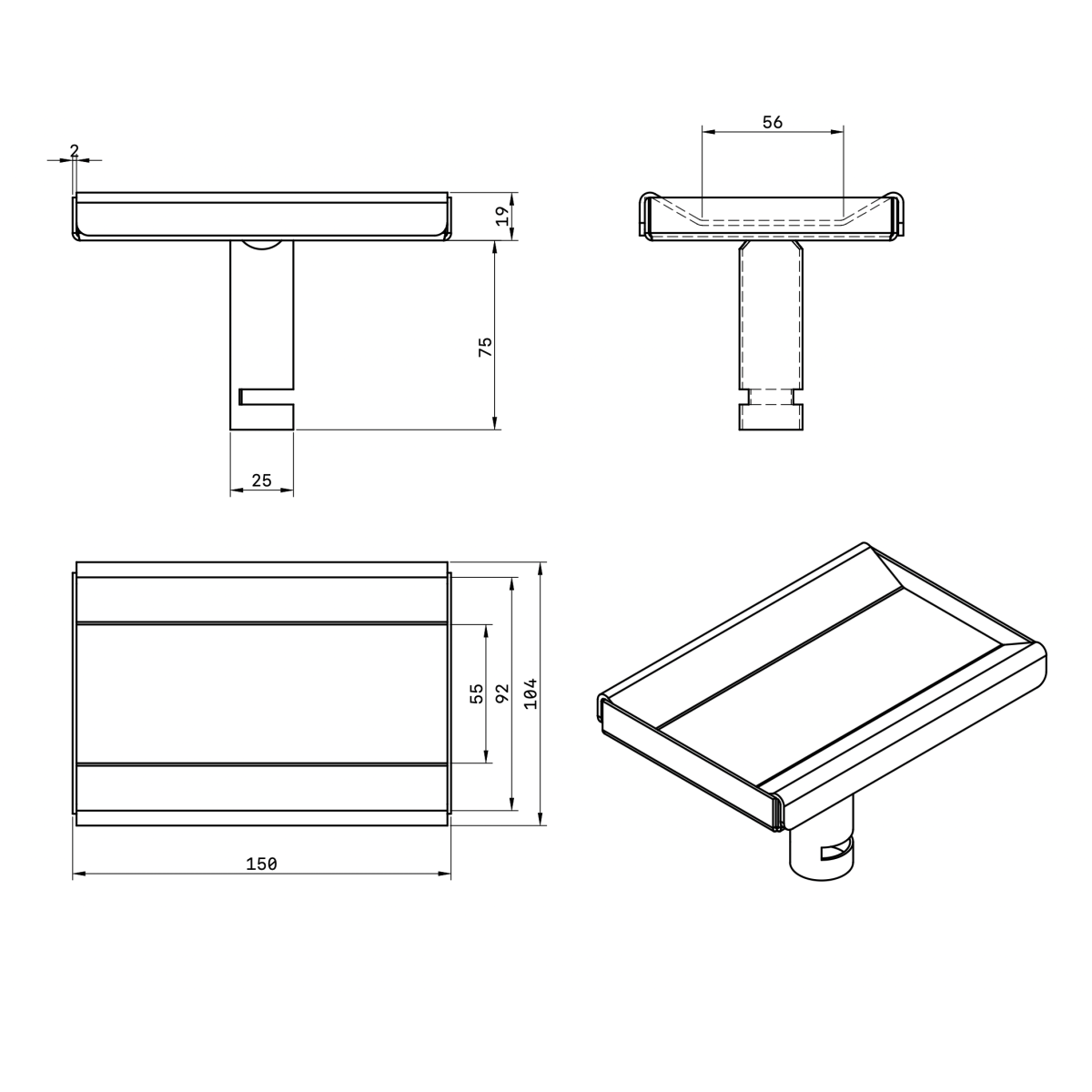 Монетница со штоком для консоли