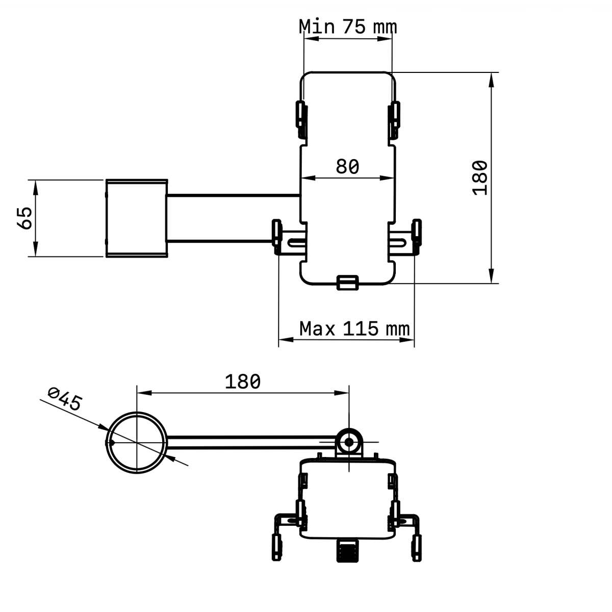 Тримач банківського терміналу на консолі KV-T04-180