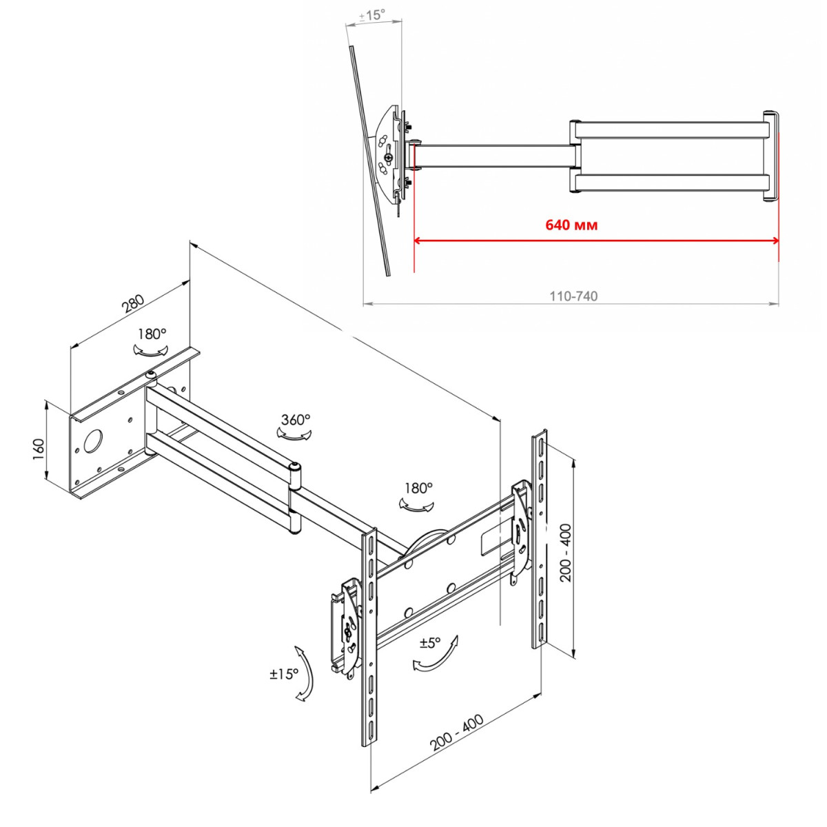 Кронштейн КВАДО К-55