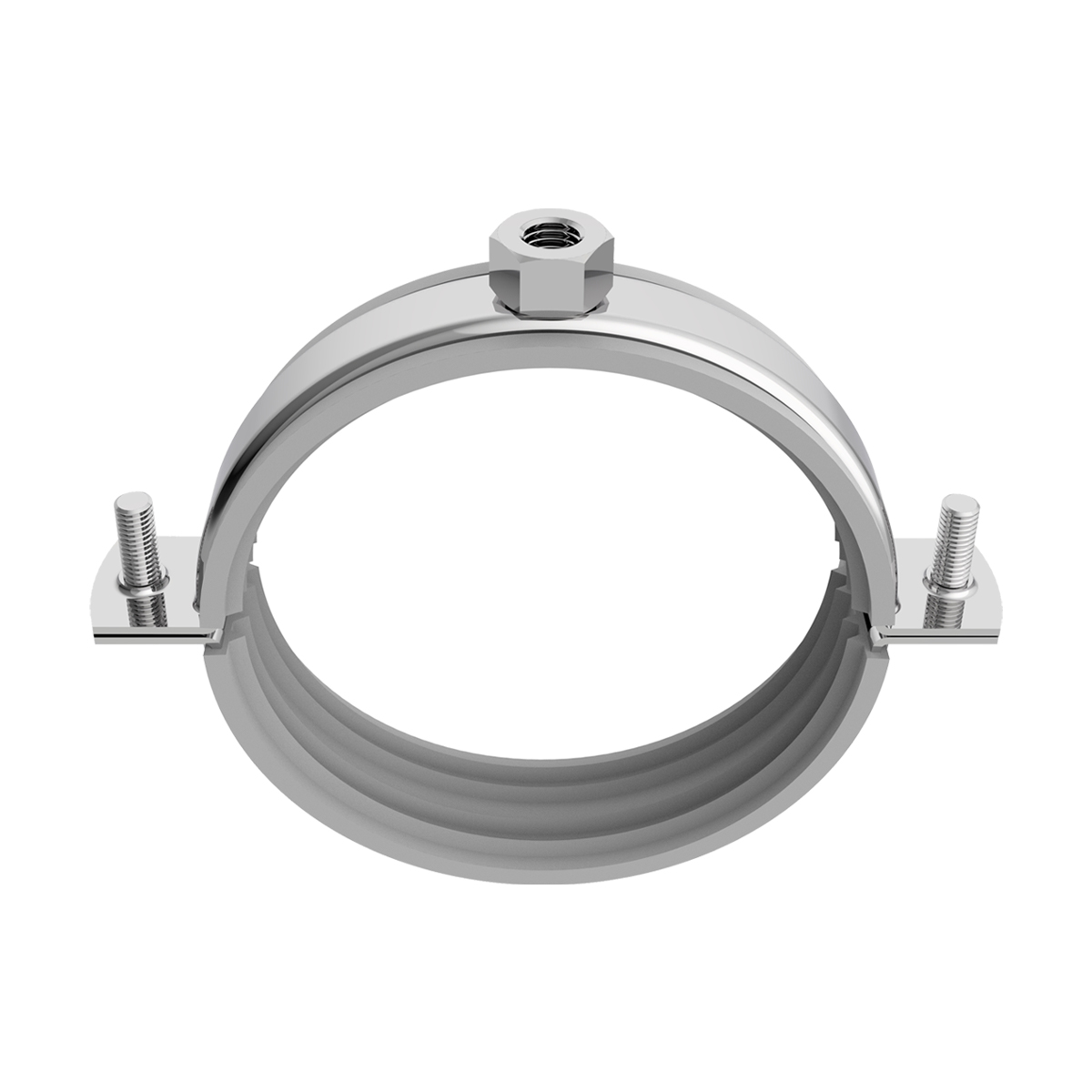 Хомут сантехнічний с гумовою вставкою 4 1/2" (128-137 мм) М8