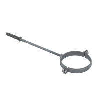 Хомут для крепления водосточных труб d105-L220 (серый RAL 7040)