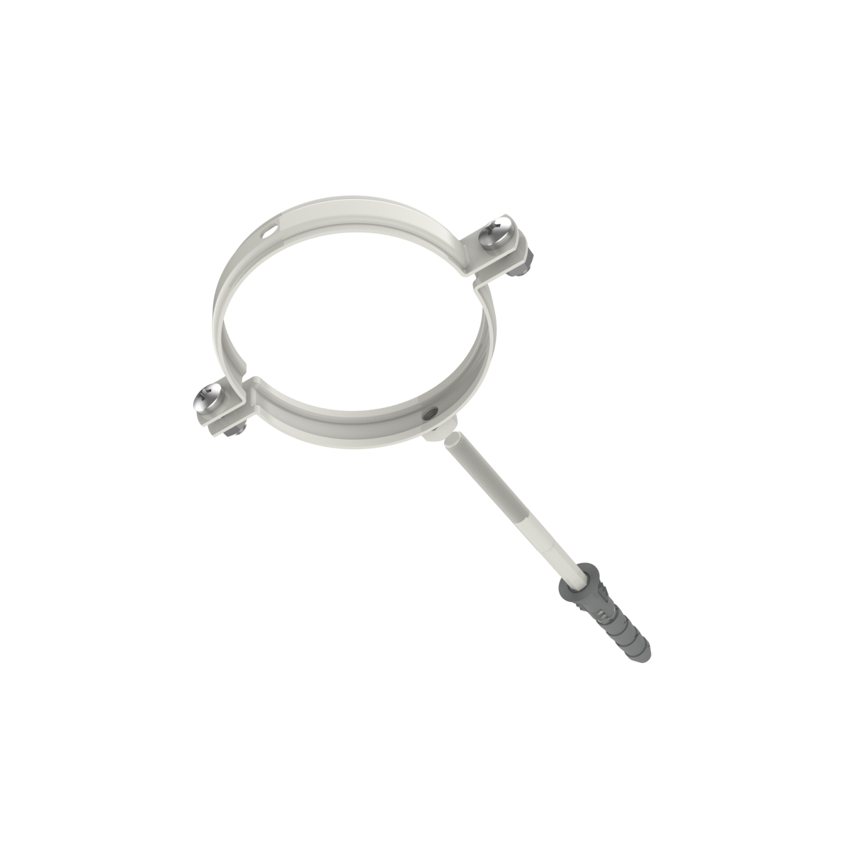 Хомут для кріплення труб d75 L160, RAL 9003