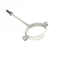 Хомут для крепления водосточных труб d80-L220, RAL9003